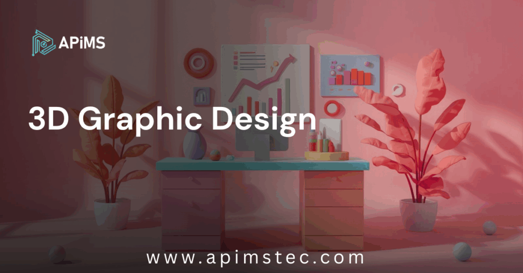 3D graphic design showing realistic product modeling, textures, and lighting for digital branding and visual presentation