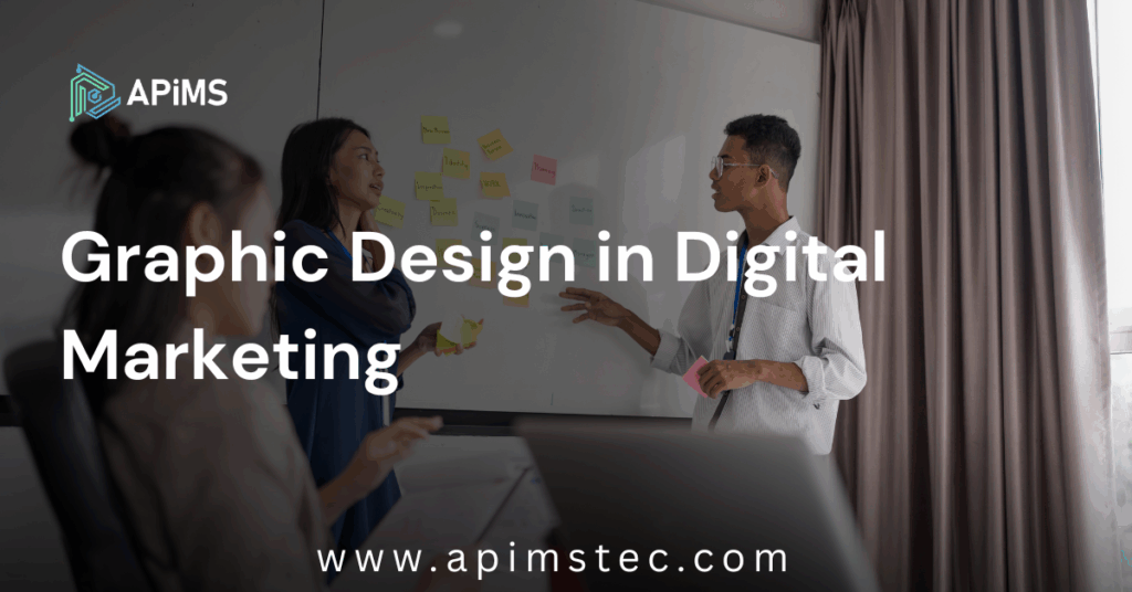 Professional graphic design elements including icons, typography, and branding visuals used in digital marketing campaigns.