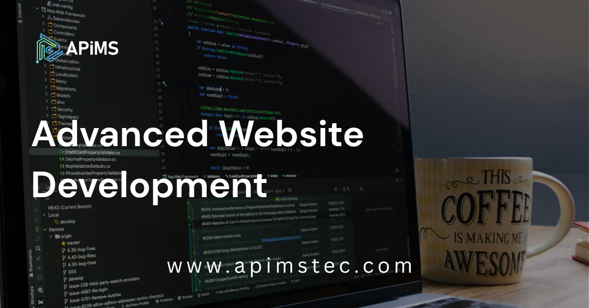 Illustration showing the evolution of website development with responsive design, frontend, backend, and UX UI elements working together
